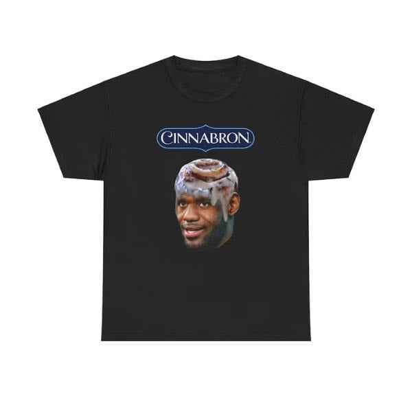 100% Cotton Cinnabron LeBron James Meme T-Shirt, Funny t-shirt, Unisex T-shirt