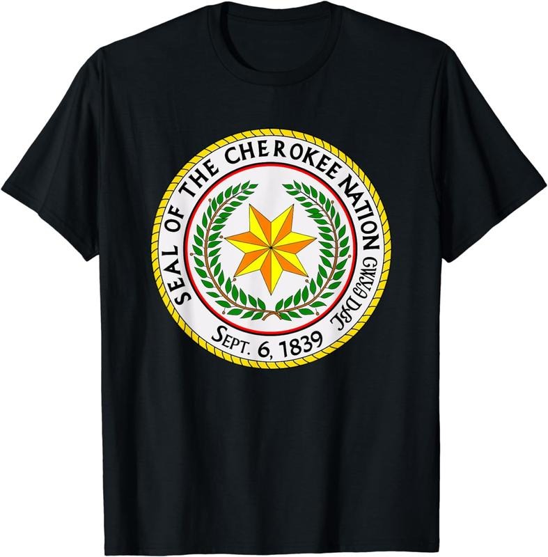 100% Cotton Seal of the Cherokee Nation Cherokee Native American Pride T-Shirt