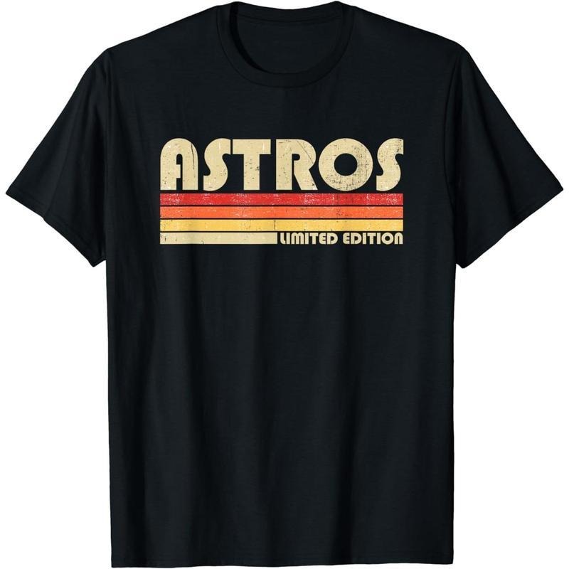 100% Cotton Womens Vintage Astros Retro Style 70s 80s First Name V-Neck T-Shirt