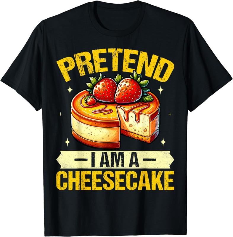 100% CottonCheesecake Lover Halloween - Funny Pretend I'm a Cheesecake T-Shirt