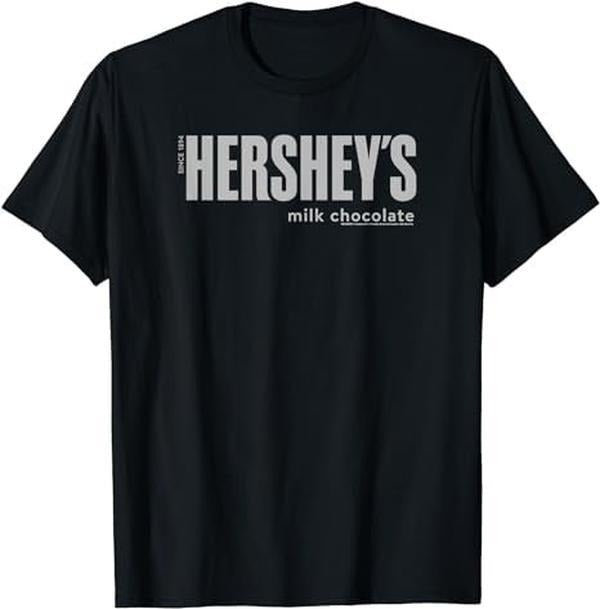 100% CottonHershey's Milk Chocolate Vintage Classic Candy Logo T-Shirt