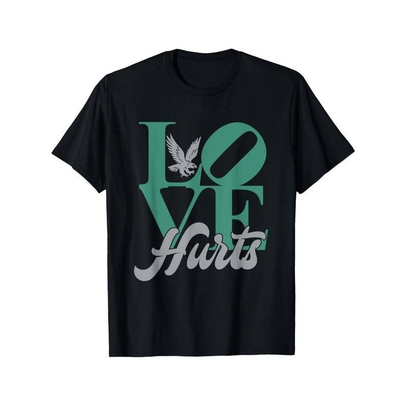 100% CottonMen's "Love Hurts" Eagles Retro Graphic T-Shirt - Soft 100% Cotton Crew Neck