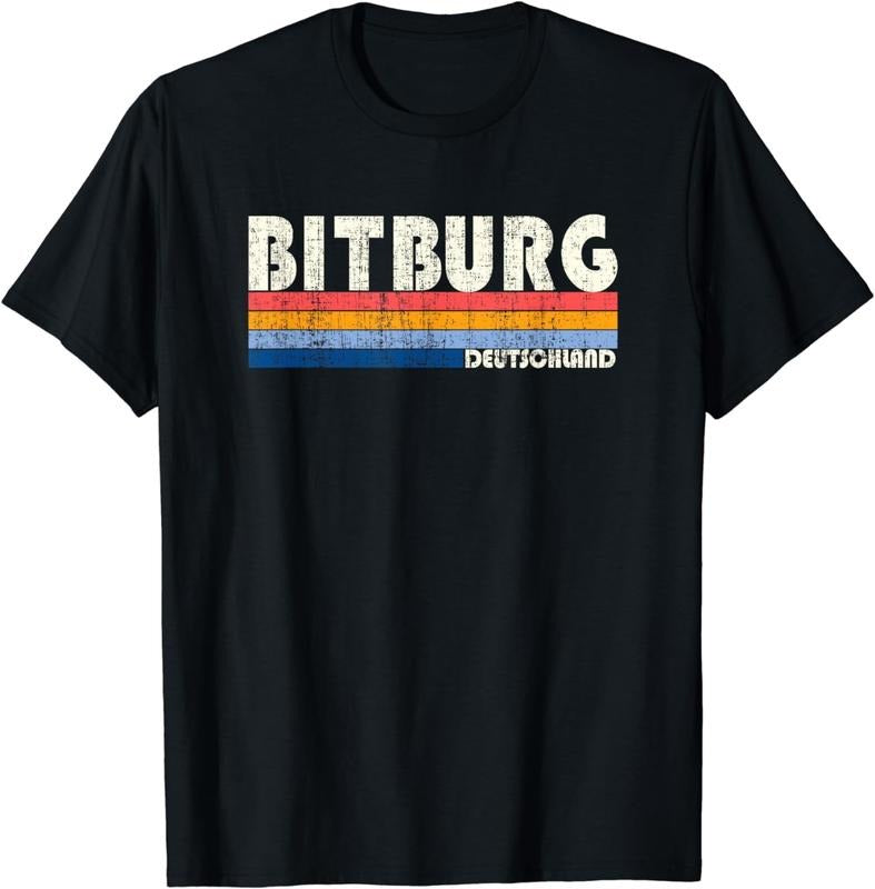 100% CottonRetro Vintage 70s 80s Style Bitburg, Deutschland T-Shirt