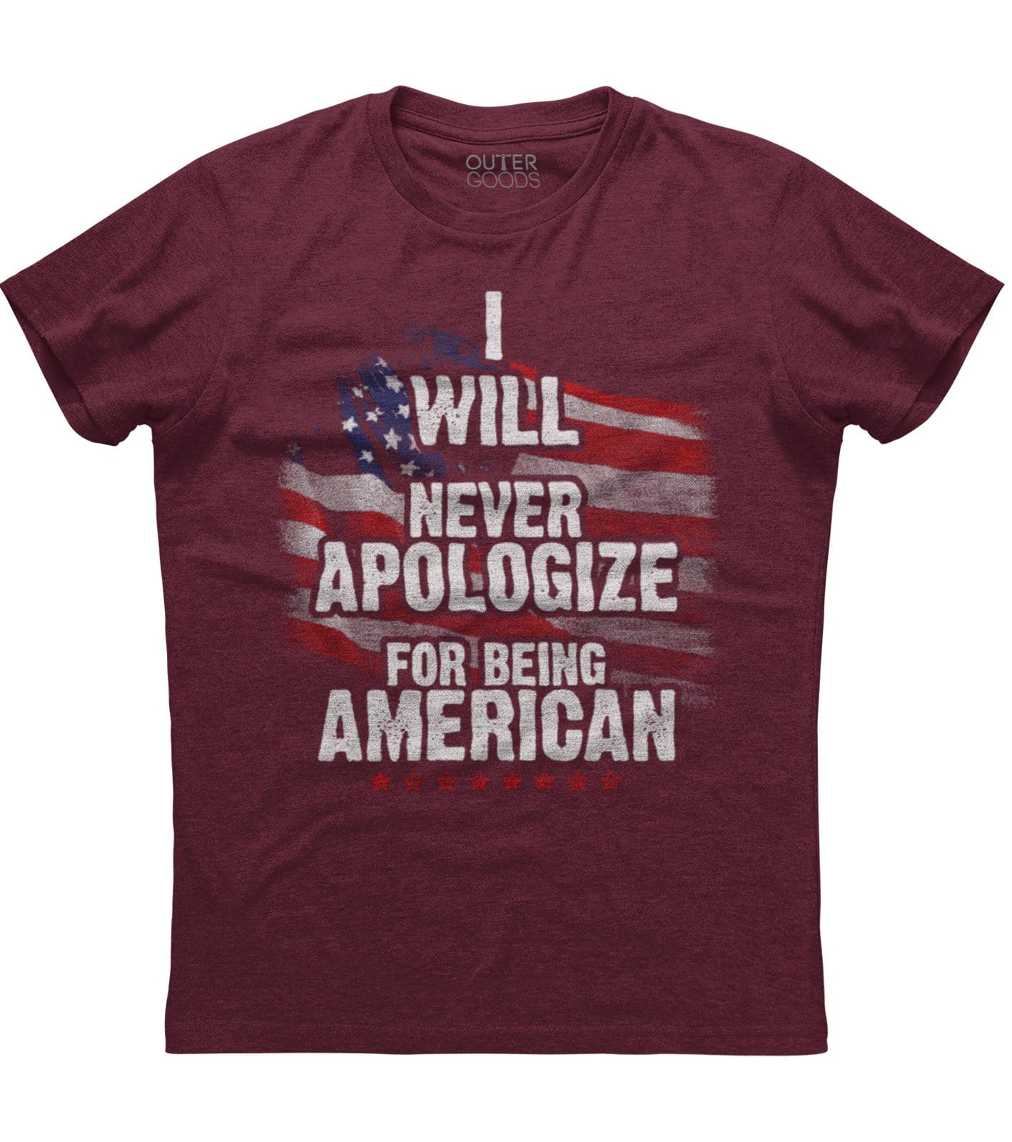 I Will Never Apologize For Being American T-shirt (O)