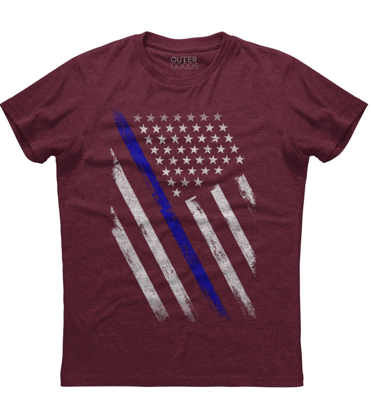 The American Flag Blue Line Patriotic T-shirt (O)