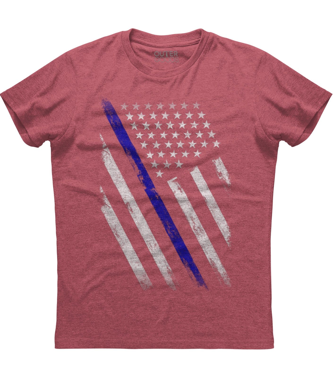 The American Flag Blue Line Patriotic T-shirt (O)