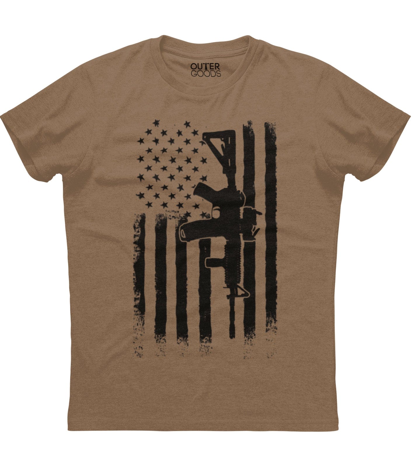 American Flag and Rifle T-Shirt (O)