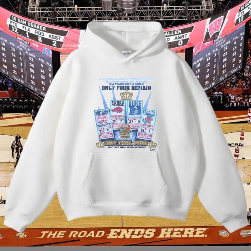 1994 FINAL FOUR ONLY YOUR REMAIN TEE, VINTAGE GRAPHIC TEES, NCAA T SHIRT, SWEATSHIRT, HOODIE