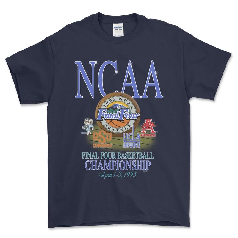1995 NCAA Final Four Championship T-Shirt, graphic vintage sports tees for men