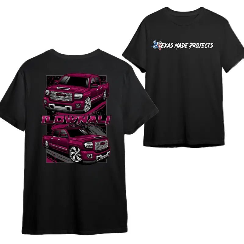 1LOWNALI 2014 GMC SIERRA T-shirt, Texas Made Projects Graphic Tee, Graphic Truck Shirts, Shirts For Men, Car Merch, Classic Menswear Tops Streetwear