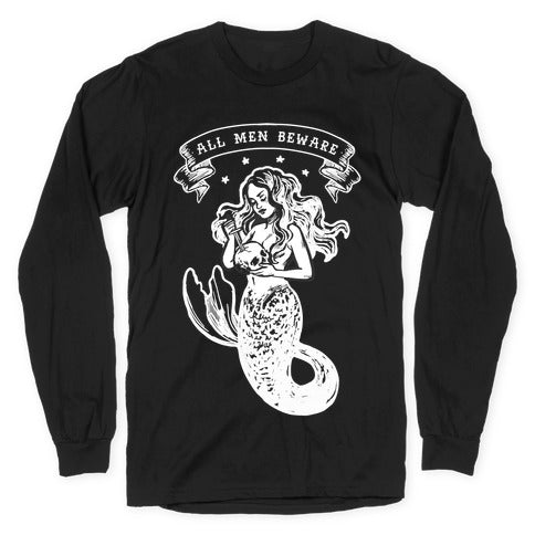 All Men Beware Vintage Mermaid Longsleeve Tee