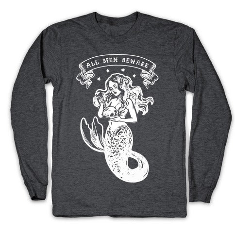 All Men Beware Vintage Mermaid Longsleeve Tee