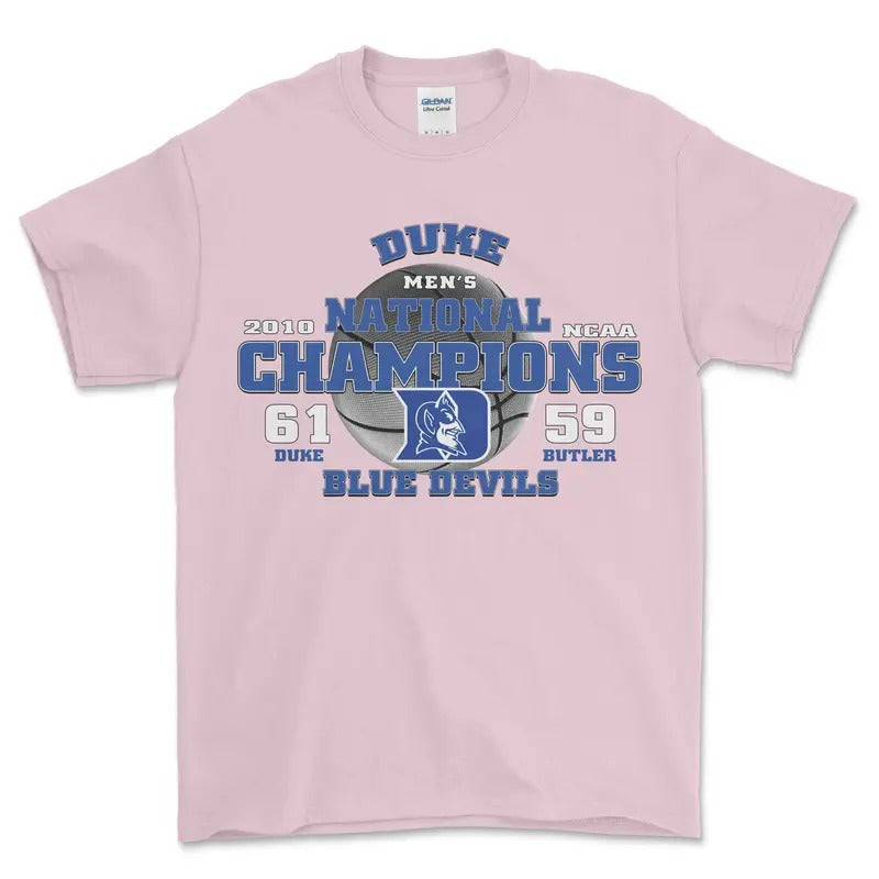 2010 Duke NCAA National Champions T-Shirt, graphic vintage sports tees for men