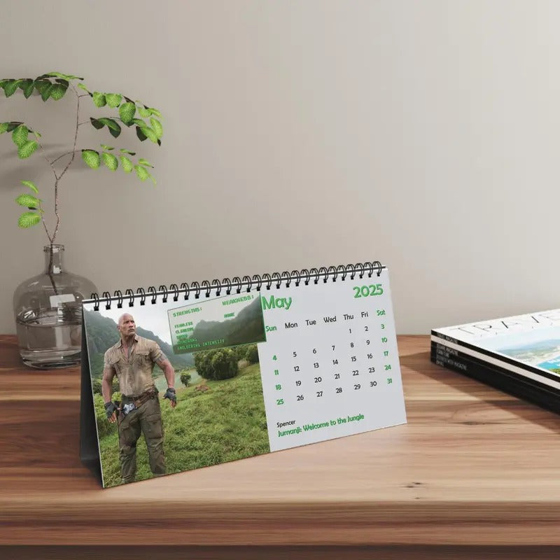 2025 Dwayne Johnson Desk Calendar | 2025 Desk Calendar | Dwayne Johnson | Movie Calendar | 2025 Calendar | The Rock | Hobbs