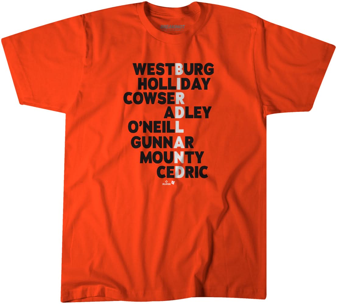 Birdland Names 2025 Baltimore Baseball Adult Unisex Tee - BWP