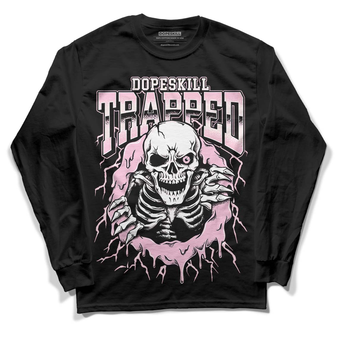 Dunk Low Pink Foam DopeSkill Long Sleeve T-Shirt Trapped Halloween Graphic
