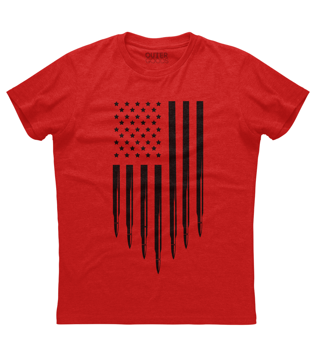 American Flag Bullet Stripes Shirt (O)