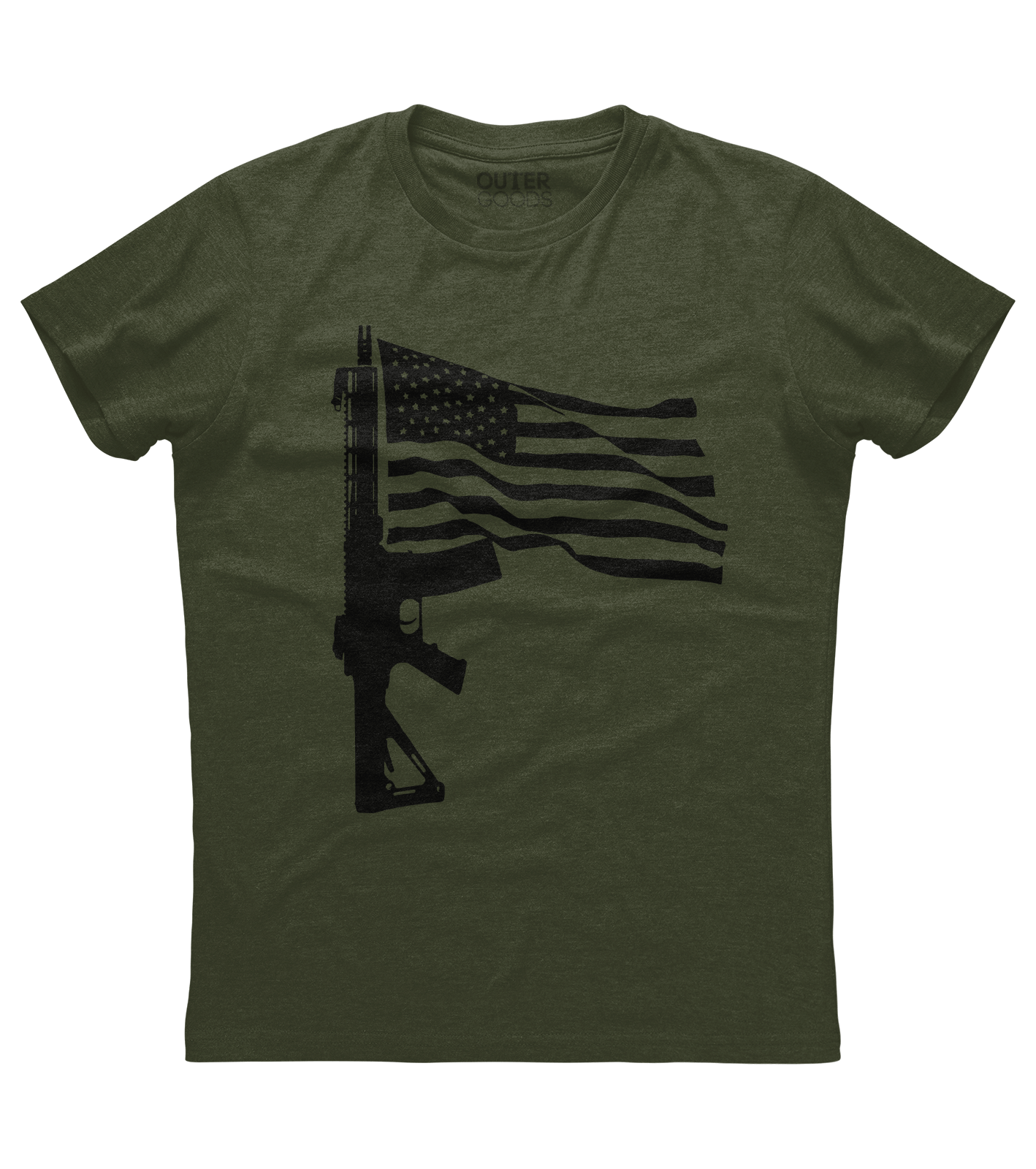 AR15 American Flag Patriotic T-shirt (DT)