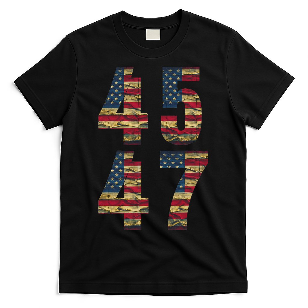 45 47 Trump Vintage Flag 2024 Election T-Shirt