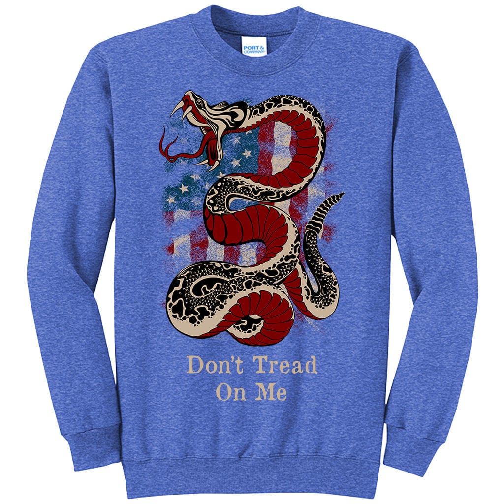 Don't Tread On Me American Flag Snake T-Shirt (O)