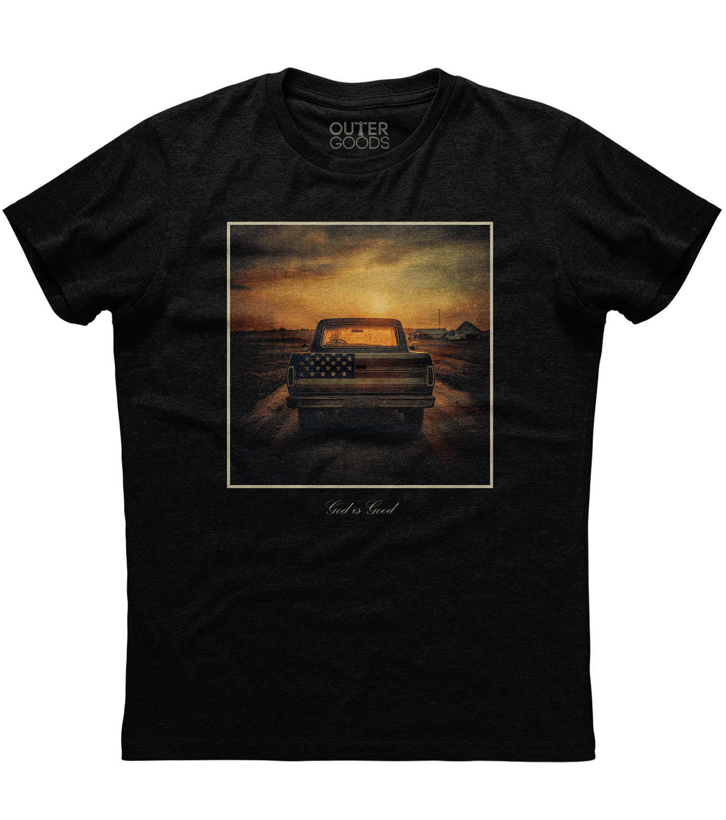 God Is Good Vintage Sunset T-Shirt (O)
