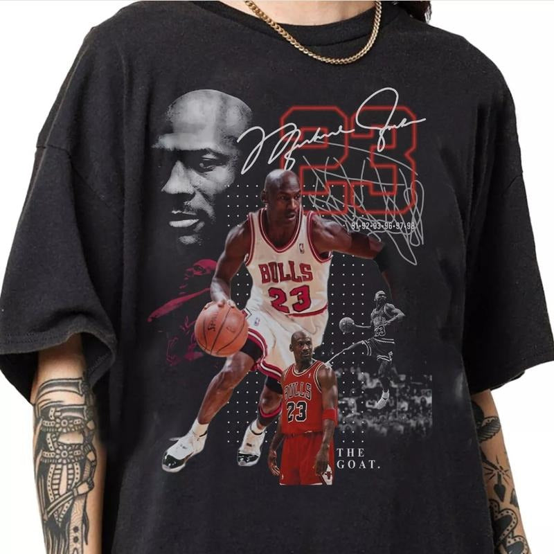 90s Graphic Style Jordan Crewneck Tshirt - Micheal American Basketball Tee, Men Gift - Unisex Shirt Top Menswear Underwear Streetwear Crewneck Apparel