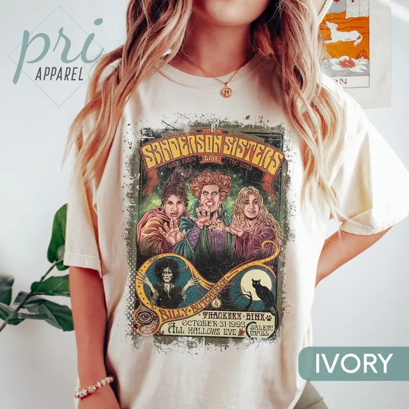 90s Movies Halloween Shirt, Vintage Halloween tshirt, Retro Halloween Tee, Oversized Witch TShirt for Women, Gift for Her