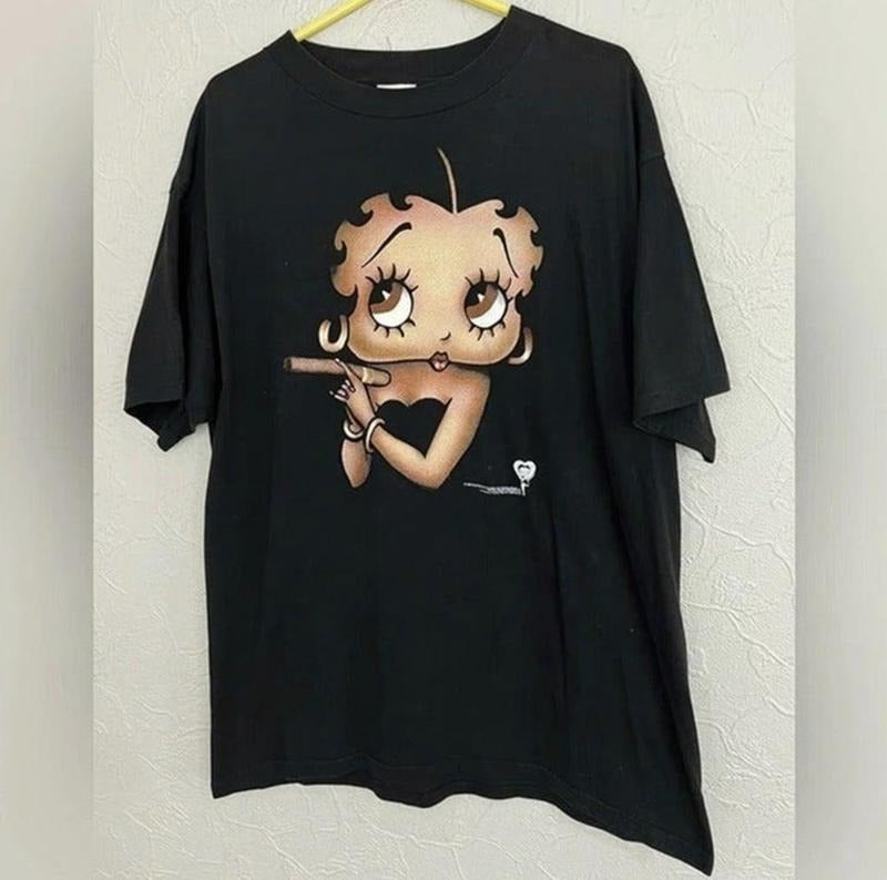 997 Vintage Bet.ty.Boop Tultex.Cigar Tees A Collector's Delight Top Womenswear