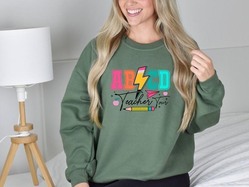 ABCD Teacher Tour Sweatshirt, Back to School Sweatshirt, Retro Abcd Teacher Gifts, Retro Teacher Sweater, Teacher Life Shirt  T-shirt, sweater and Hoodie