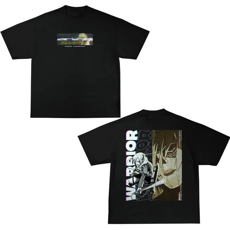 ANNIE LEONHEART VINTAGE T-SHIRT, ATTACK ON TITAN SHirt, ATTACK ON TITAN Shirt, ATTACK ON TITAN Merch, Anime Shirt, Vintage Graphic Tee, Anime Graphic Tee, gift For fan Top Menswear