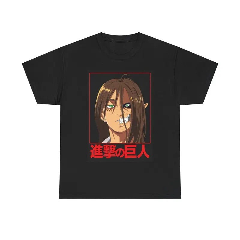AOT Anime T-Shirt Attack On Titan Manga Tee Comic Character Shirt Eren Jaeger Graphic Tee Unisex #Heavy Cotton Tee_1 Sweatshirt, Hoodie, Comfort Colors
