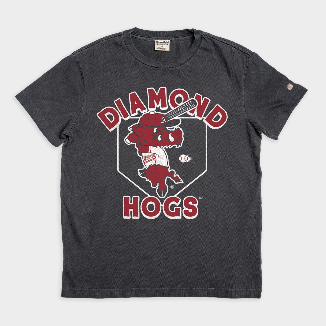 Arkansas Diamond Hogs Vintage Heavyweight Tee Style001