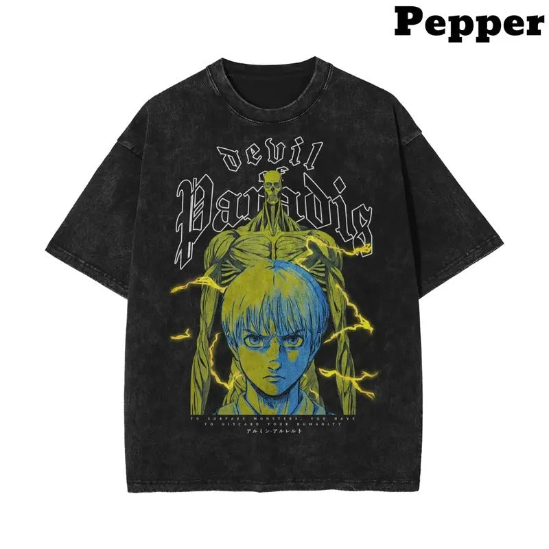 ARMIN VINTAGE T-SHIRT, ATTACK ON TITAN SHirt, ATTACK ON TITAN Shirt, ATTACK ON TITAN Merch, Anime Shirt, Vintage Graphic Tee, Anime Graphic Tee, gift For fan Top Menswear