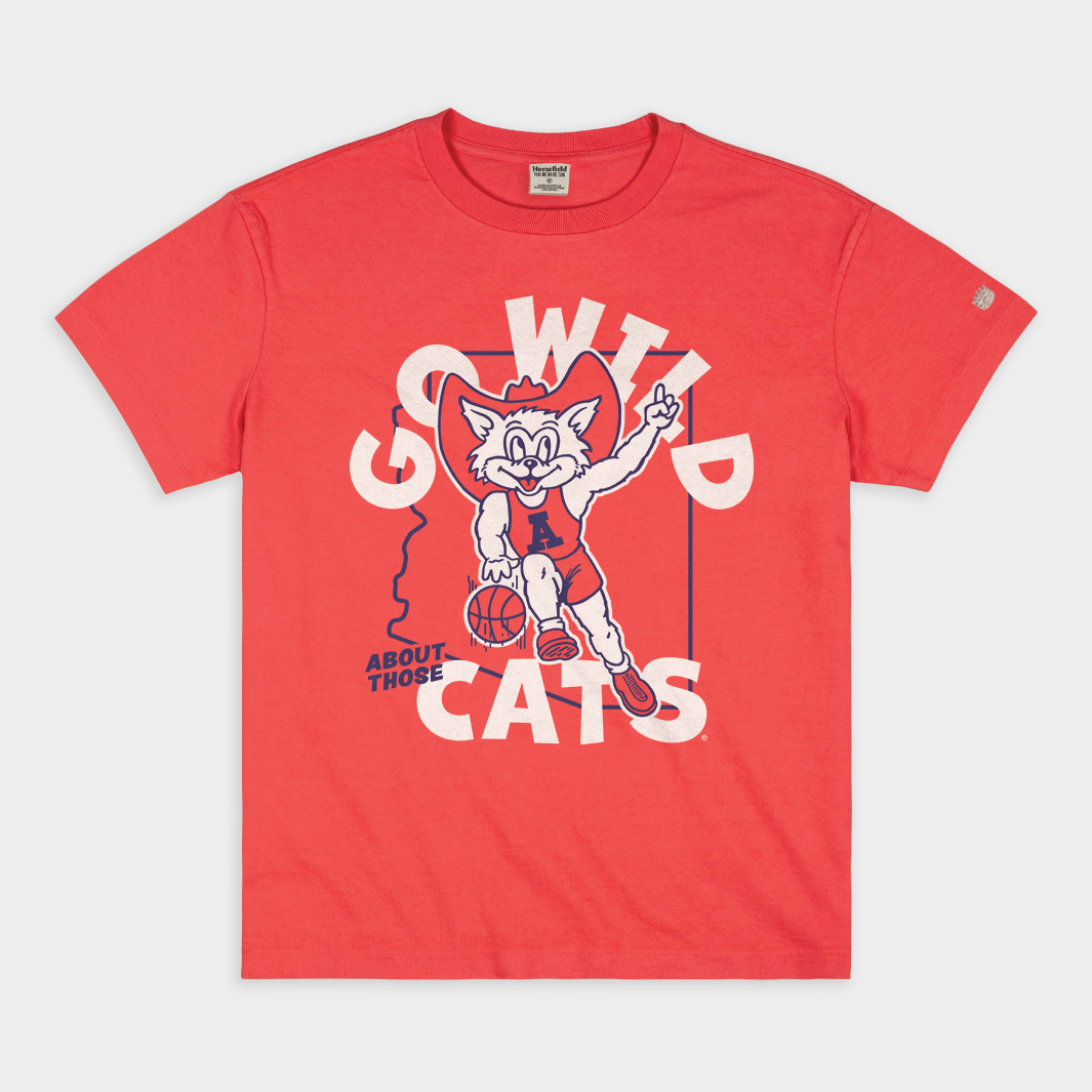 Arizona Go Wild About Those Cats Vintage Heavyweight Tee Style001