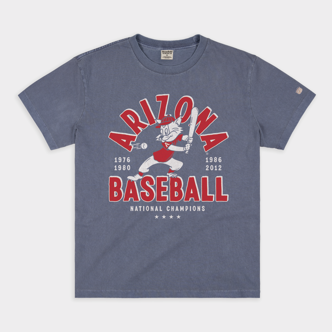 Arizona Baseball National Champions Vintage Heavyweight Tee Style001