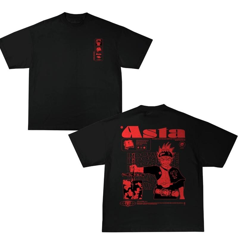 ASTA BLACK CLOVER VINTAGE T-SHIRT, ASTA BLACK CLOVER SHirt, ASTA BLACK CLOVER Shirt, ASTA BLACK CLOVER Merch, Anime Shirt, Vintage Graphic Tee, Anime Graphic Tee, gift For fan Top Menswear
