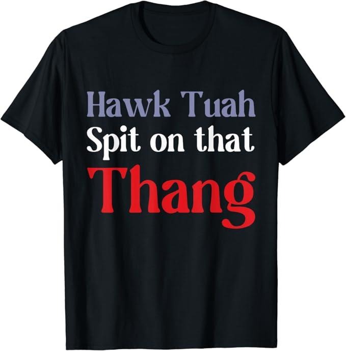Adult Humor Shirts, 4th of July Patriotic USA Hawk Tuah Spit on that Thing T-Shirt Top Casual Unisex Classic Cottonstyle{n002}2