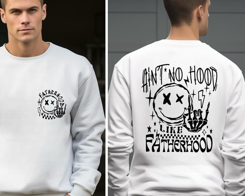 Ain't No Hood Like Fatherhood Sweatshirt, Funny Dad Sweatshirt, Dad Birthday Gift, Fathers Day Gift Cotton Sweaters