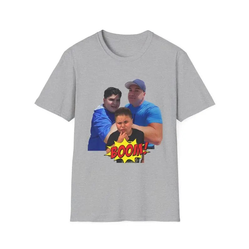 Aj Big Justice The Rizzler We Bring the Boom Meme Tshirt Costco Guys, Graphic Tee, Funny Shirt, For Men, For Women, 100% Cotton, Crew Neck, Slight Stretch, Breathable & Wear-Resistant, All-Season Short Sleeve Tee, Perfect for Outdoor & Daily Fashion