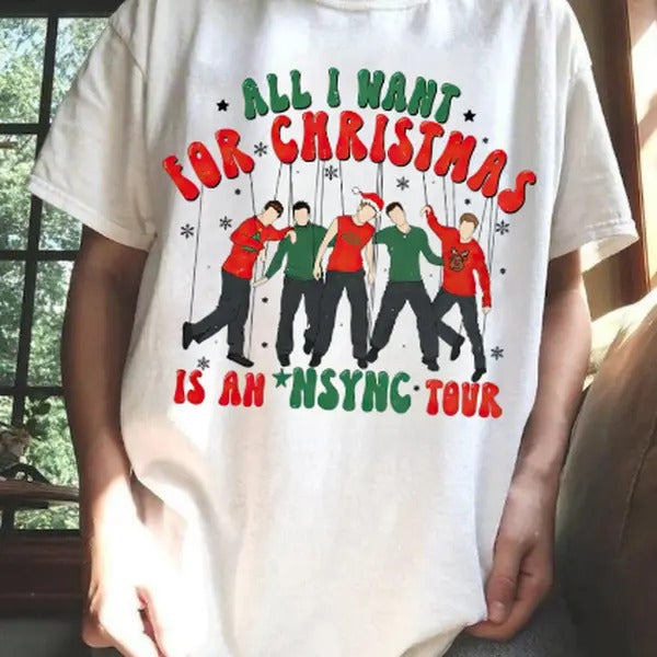 All I Want For Christmas Is An Nsync Tour Cassette Christmas Shirt