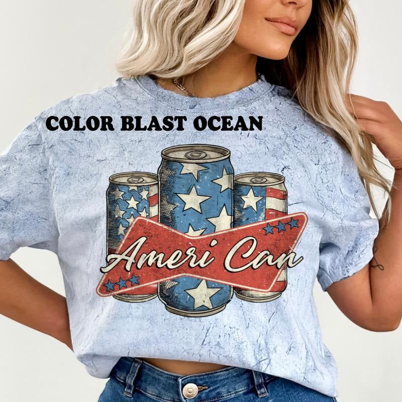 American Beer 4th of July Shirt ~ Unisex Apparel Relaxed Fit Printed In The USA Clothing Womenswear Casual Comfort Cotton Top Athletic Boho Chic
