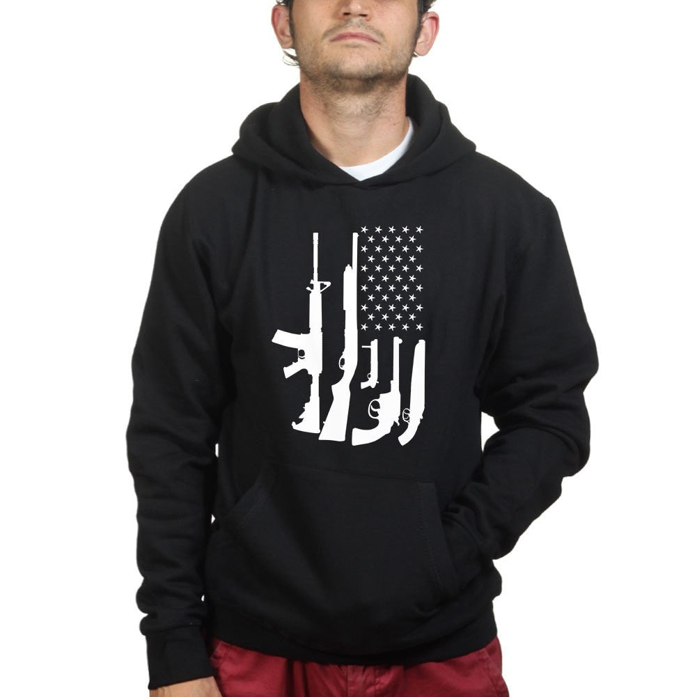 American Flag Guns Mens Hoodie Style001
