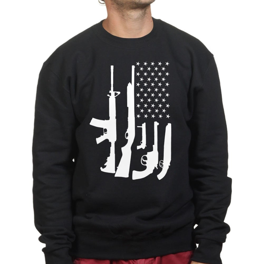 American Flag Guns Mens Sweatshirt Style001