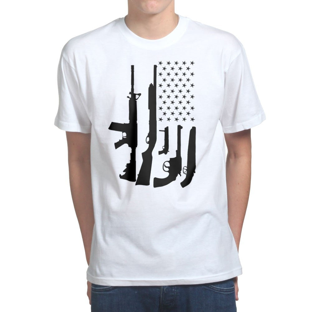 American Flag Guns Mens T-shirt Style001