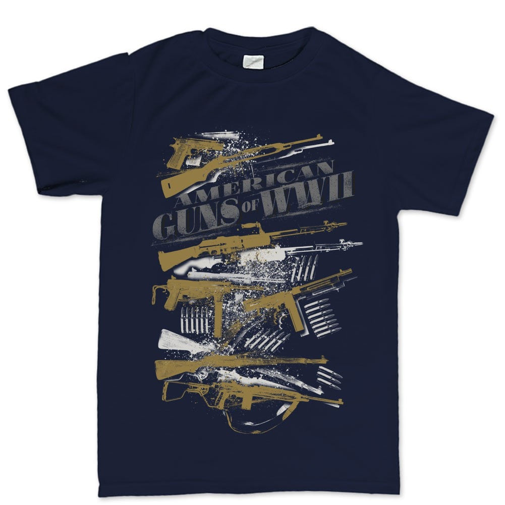 Men's American Guns of WWII T-shirt Style001