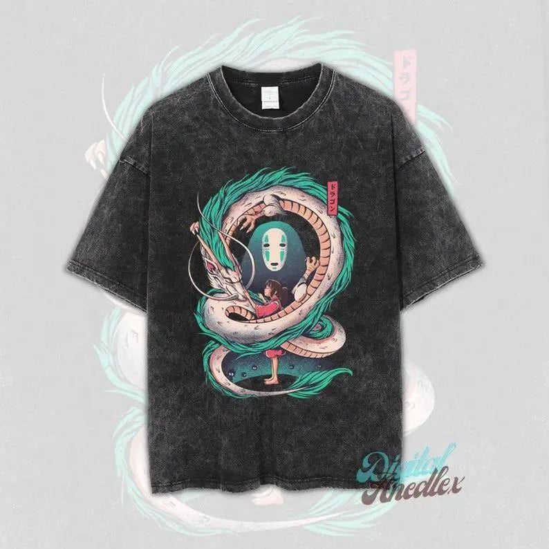 Anime Japanese Shirt, Vintage Anime Dyenomite Mineral Wash Shirt, Anime Shirt, Manga Shirt, Retro and Vintage Style, Gift for him, Gift for her, Anime Washed T-shirt