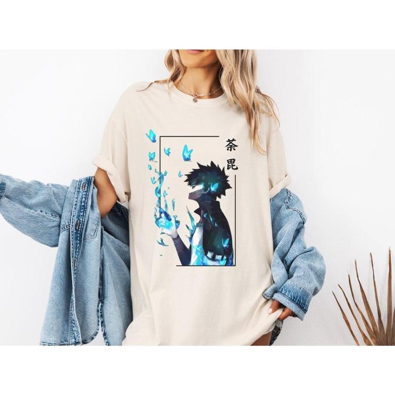 Anime Tshirt, Anime manga shirt, Anime shirt, Anime lovers shirt, Anime clothes, Japanese Anime Shirt, Anime Gift, Dabi shirt, MHA shirt Sweatshirt, Hoodie, Comfort Colors