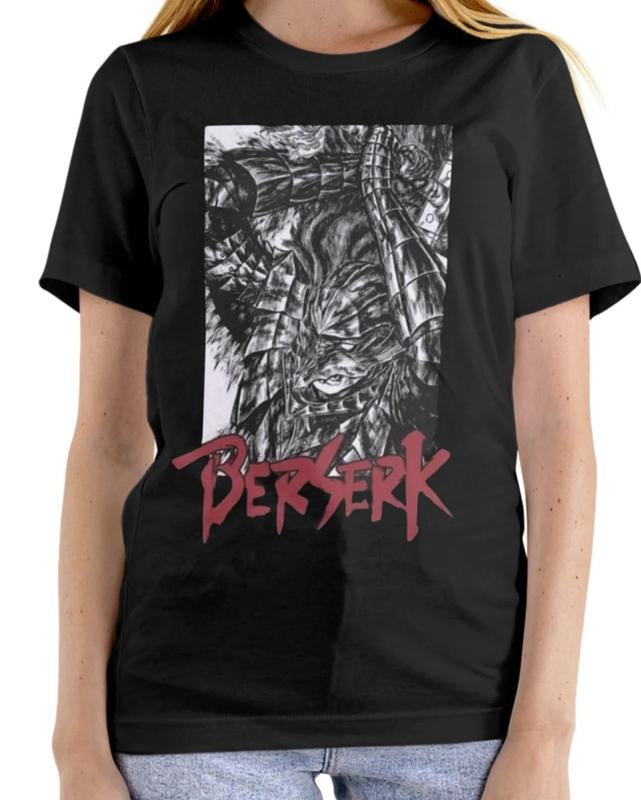 Anime Vintage Special T-shirt Unisex, Anime Manga Shirt, Anime Shirt, Black Swordsman, Manga Shirt, Japan,Skull Knight, Graphic Anime Tee Top Womenswear Underwear Lady