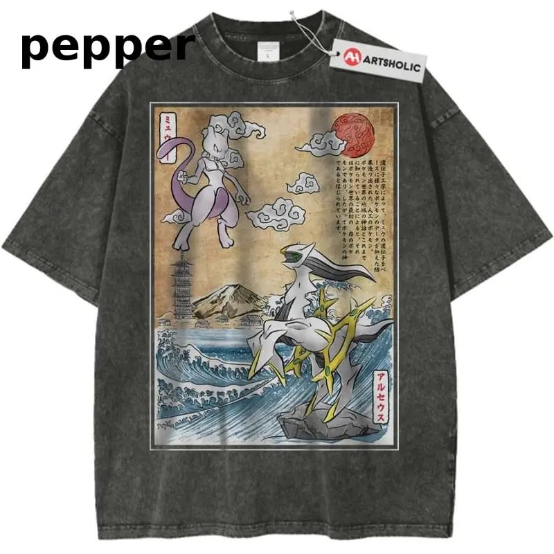 Arceus vs Mewtwo Shirt, Pokemon Shirt, PKM Shirt, Anime Shirt, Vintage Tee