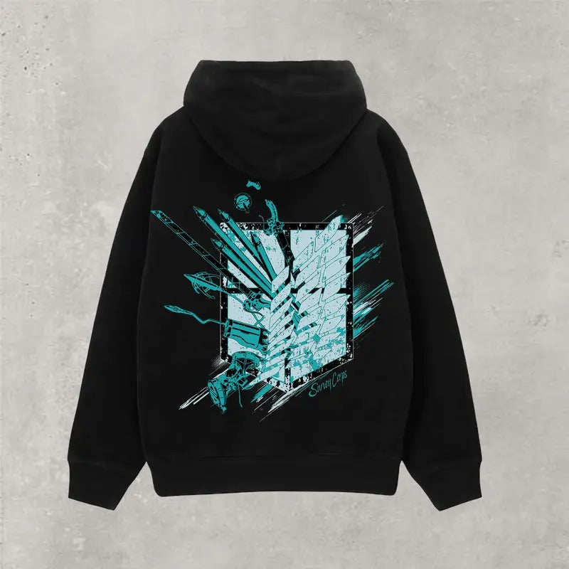 Attack On Titan Hooded Sweatshirt Scout Regiment Leader Hoodie Anime Graphic Design Top Comfortable Unisex Tees